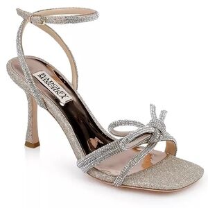 Badgley Mischka Glittering Silver Heels
